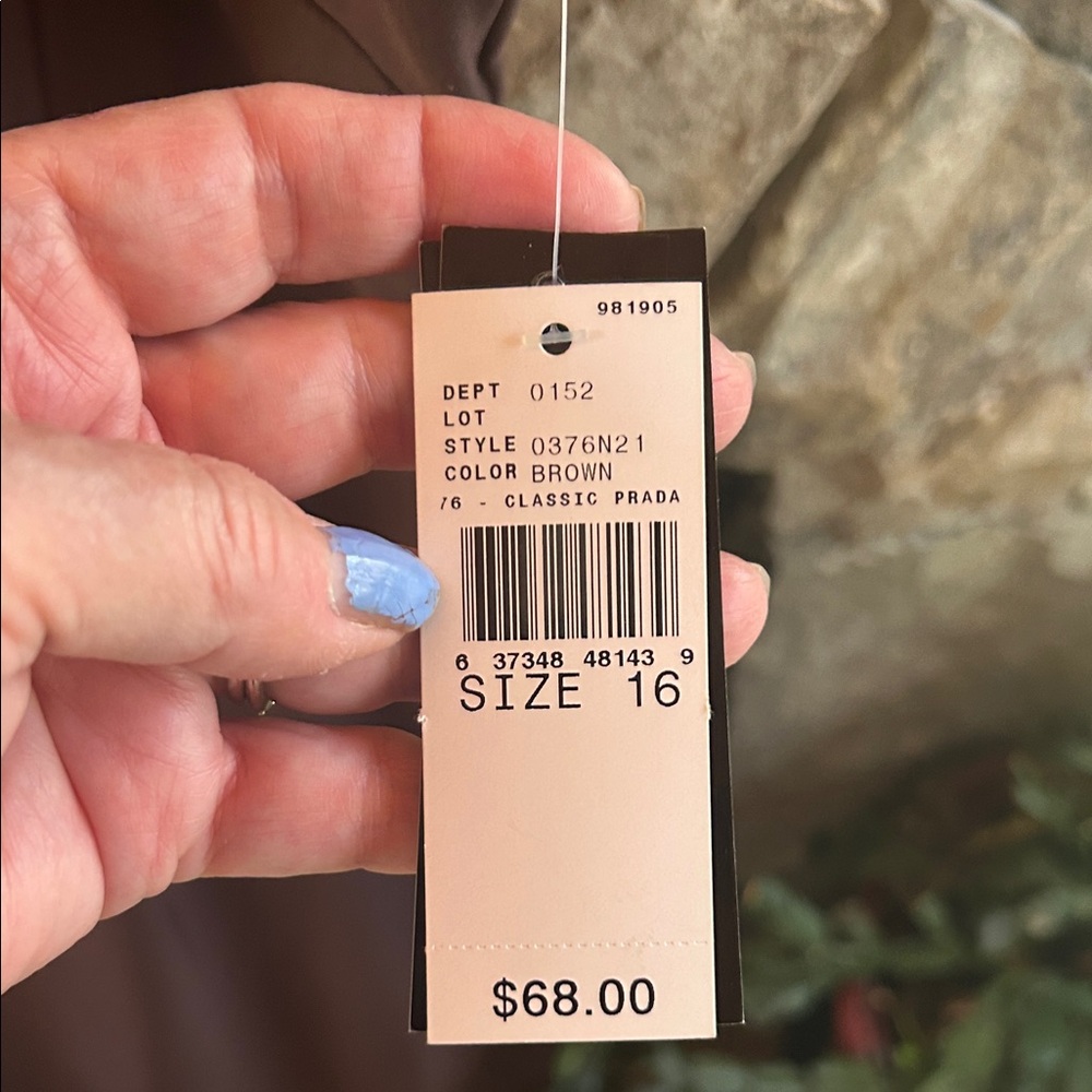 AGB Chocolate Brown Sleeveless Midi Dress New With Tags; Stretch Fabric; Size 16 - Picture 6 of 12